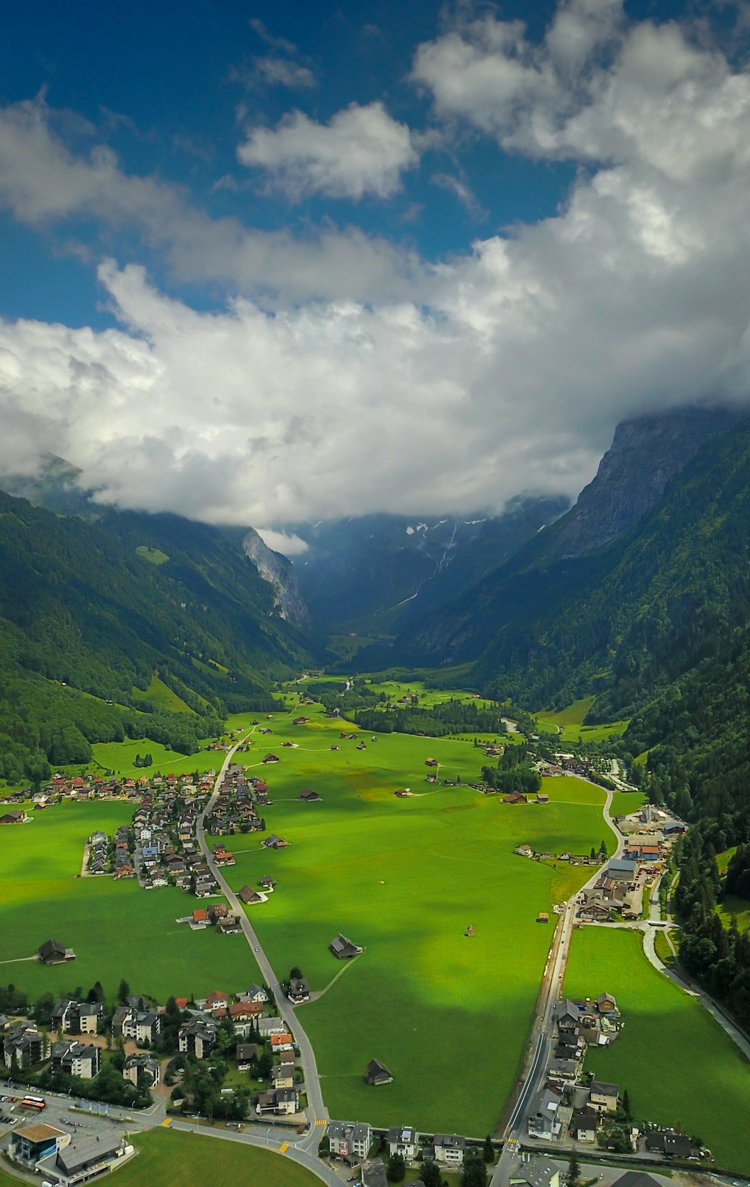 swiss green landscape